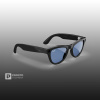 Ray-Ban Skyler (Gen 1) Глянцевый Чёрный с Прозрачно-Голубыми линзами